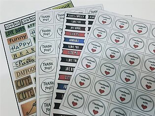 Stickers for ScrapBook (pack of 2 sheets)(Memories quotes and birthday wishes)