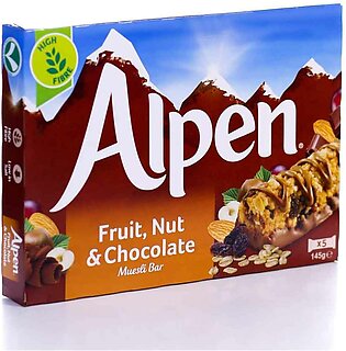 Alpen Muesli Fruit, Nut & Chocolate Bar – 145gm