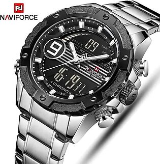 Naviforce Dual Time Display Military Digital Quartz Wrist Watch For Men With Brand Box-nf9146