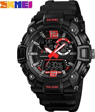 Skmei Dual Time Display Multi Function Rubber Straps Sport Wrist Watch For Men & Bioys-1529