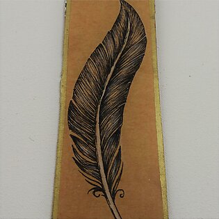 Feather Hand Painted Bookmarks 4 Book Marks