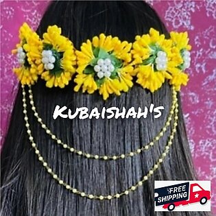 Artificial Flowers For Hairstyle , Artificial Flower Jewellery For Mehndi, Hair Accessories For Girls For Wedding, Wedding Hair Accessories For Girls, Flower Hair Accessories