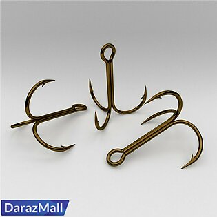 Pack Of 3 Fish Hooks For Fishing - Three Face Hook