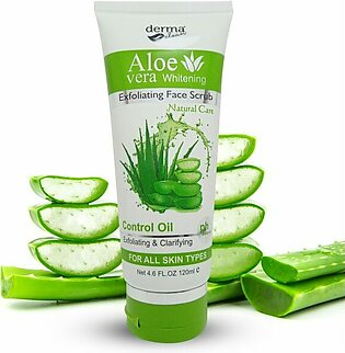 Aloevera Whitening Exfoliating Face Scrub Deep Cleansing Flawless White Face Scrub For All Skin Types - 120ml