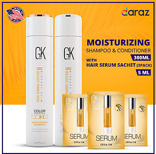 Gk Hair Global Keratin Moisturizing Shampoo And Conditioner Serum Sachet 3 5ml Set (300ml 10 Fl.oz)
