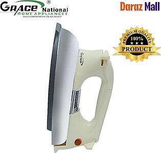 Grace National Classic Dry Iron By Grace National Heavy Weight Temperature Control Dial For Perfect Ironing Over All Fabrics