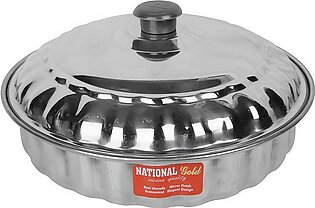 Stainless Steel Roti Box With Lid Style Riko - National Gold