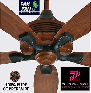 Pak Fan Ceiling 56'' Prism Model Dark Wood Colour Pure Copper Wire