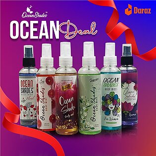 Ocean Shades Deal No. 5  Pack of 6 Body Mists | Aromas + Jasmine + For women + Glossy + Definite + Floral