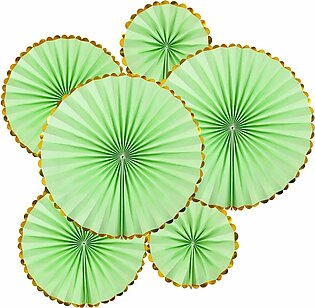 PAPER FAN SET 6 Pcs fan set for BRIDAL SHOWER DECOR or BIRTHDAY DECOR or ANNIVERSARY DECOR or BIRTHDAY PARTY or BRIDE TO BE FUNCTION