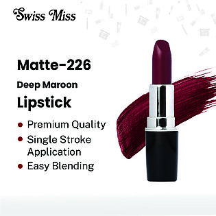 Swiss Miss Lipstick Deep Maroon (MATTE-226)