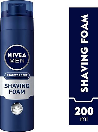 NIVEA MEN Protect & Care Shaving Foam, Aloe Vera & Provitamin B5, 200ml