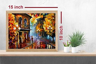 Frame Decor Wall Art Photo Abstract Rain Painting Abs-l-10x15 (5) - Wooden Picture 10x15 Size