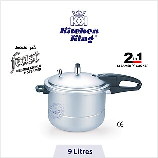 Kitchen King ― Pressure Cooker + Steamer (feast) ― 9 Liters