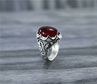 Saudi Aswad New Men's Ring Vintage Stone Artificial Turkish Ring For Men & Boys