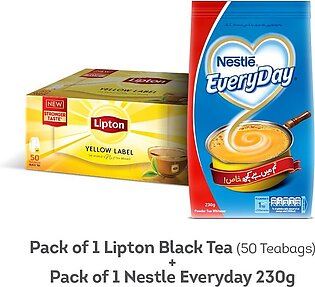  lipton  50 Tea Bags + Nestle Everyday 230g     