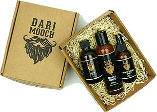 Beard Growth Kit By Dari Mooch | 3 in 1 | Best Beard Growth Oil, Shampoo, and Vitamin Spray