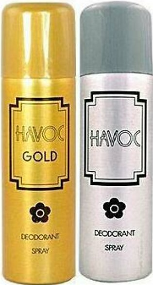 Pack Of 2 - Havoc Silver & Havoc Gold Body Spray 200ml Each