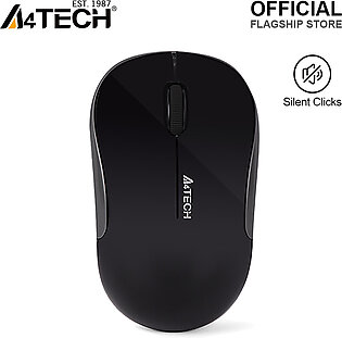 A4tech G3-300ns Wireless Mouse - Silent Clicks - 2.4g Wireless - 1200 Dpi - For Pc/laptop - Black
