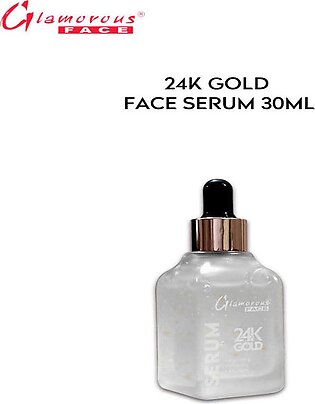 Glamorous Face 24k Gold Face Serum 30ml, Moisturizer Facial Serum, Anti-wrinkle, Anti-aging With Hyaluronic Acid, Anti Aging Pure Gold Best Selling Serum 30ml.