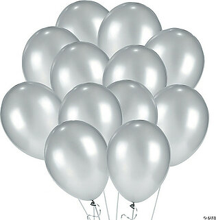 Pack Of 10 Silver Balloons, For Birthday, Events, Party, Decorations, Anniversary