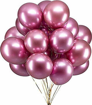 25 Pink Metallic Balloons Pack