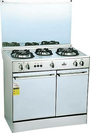 Indus 3412M - 3 Burner Gas Cooking Range - Silver