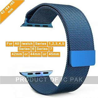 I watch strap for T500 plus T55 W26 plus HW22 FK78 FK98 FK99 Milanese loop stainless steel smart watch bands for apples iwatch series 6 42mm, 44mm and apples watch series 7 45mm smart watch magnetic chain straps