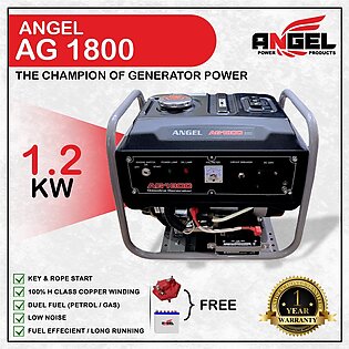 Angel Generator Euro5 Ag 1800 Portable 1.2 Kva 1000watt (1 Kw) Low Noice Alternator: 100% Copper Starting Self