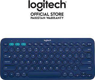 Logitech K380 Multi-Device Bluetooth Keyboard For PC, Notebooks, Phones & Tablets (Blue)