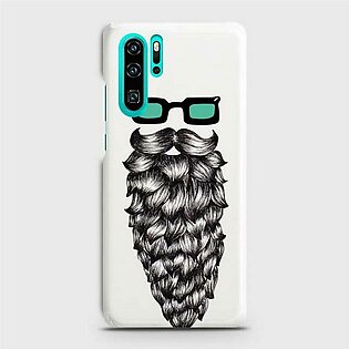 Huawei P30 Pro Cover Case Man beard fashion Hard Cover- Design 35 Cover