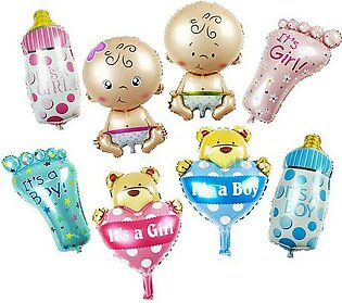 5 Pieces Large Baby Shower Foil Balloons For Baby Boy / Baby Girl