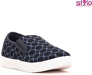 Stylo Black Casual Slip On At7150 Shoes For Girls/ Women