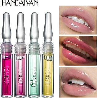 Handaiyan Moisturizing Lip Balm Transparent Small Ampoule Lip Gloss 6 Colors Optional Women Cute Makeup