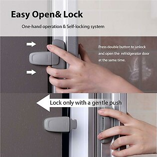 Baby Safety Lock Refrigerator Lock Child Safety Fridge Lock For Kitchen And Freezer Lock T-shape Design - Kiddieguard