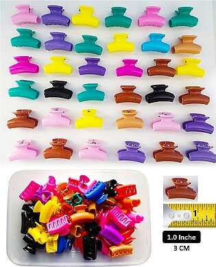 Pack Of 36 Pcs Small Hair Catcher - Baby Hair Catcher - Princess Hair Clamp - Baby Girls Hair Ties - Plastic Hair Clamps - Black