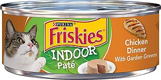 Friskies Indoor Pate Chicken Dinner With Garden Greens Wet Cat Food - 156gm