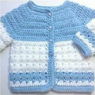 Crochet Baby Blue Coat Baby Boy Jacket - Baby Girl Blue Sweater - Baby Shower Gift - Crochet Baby Clothing