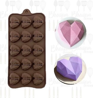 Mini 3d Heart Silicone Chocolate Mould ( 8 Cavity)