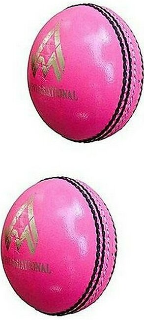 Pack Of 2 - Indoor Rubber Cricket Ball - Pink - 70gm
