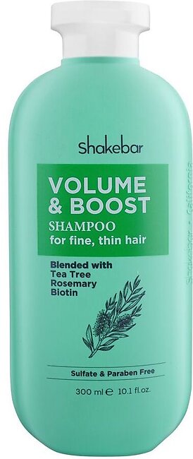 Shakebar Volume & Boost Sulfate & Paraben Free Shampoo, For Fine & Thin Hair, 300ml