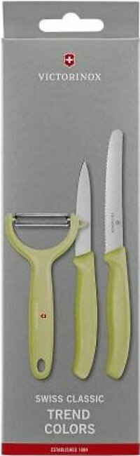Victorinox Swiss Classic Paring Knife Set, 3-Pack, Light Green, 6.7116.33L42