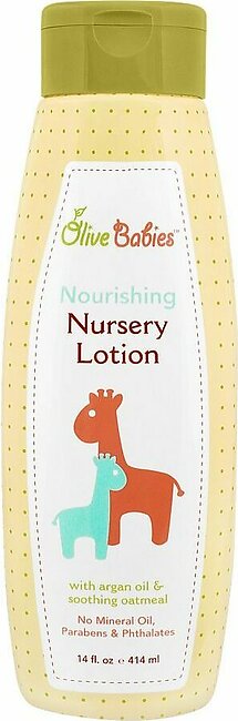 Olive Babies Nourishing Nursery Lotion, With Argan Oil & Soothing Oatmeal, With No Mineral Oil, Parabens & Phthalates, 414ml