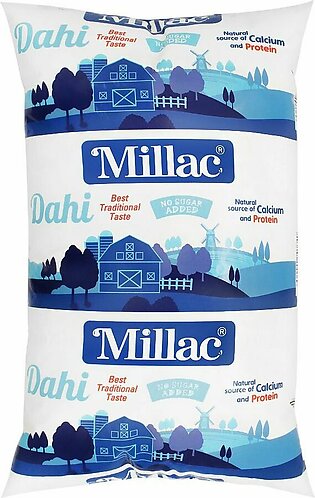 Millac Plain Yogurt (Dahi), Pouch, 1 KG