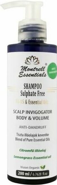 Montrell Essentials Anti-Dandruff Sulfate Free Shampoo, Body & Volume, 200ml