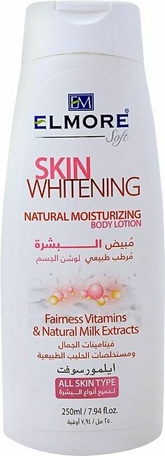 Elmore Soft Skin Whitening Natural Moisturizing Body Lotion, All Skin Types, 250ml