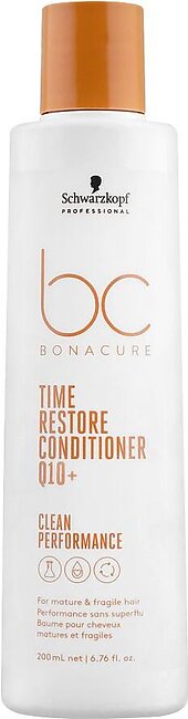 Schwarzkopf BC Bonacure Q10 + Clean Performance Time Restore Conditioner, For Mature & Fragile Hair, 200ml