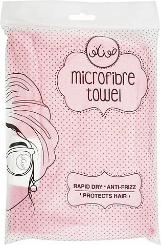 Zo'Nanos Microfibre Towel, Rapid Dry, Anti-Frizz, Protects Hair, Pink