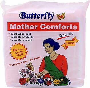 Butterfly Mother Comforts Stick On Large, 15-Pack