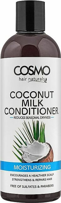 Cosmo Hair Naturals Moisturizing Coconut Milk Conditioner, Reduces Seasoning Dryness, 480ml